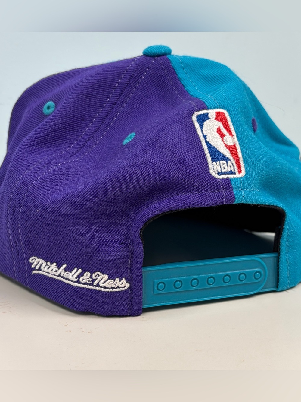 Charlotte Hornets Mitchell & Ness Hardwood Classics Hat Snapback Retro NBA Block - Picture 7 of 12